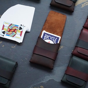 Porta carte da gioco, Porta carte da gioco personalizzato, Porta carte da poker in pelle, Porta carte da gioco, Protettore carte da poker, Scatola per carte da gioco