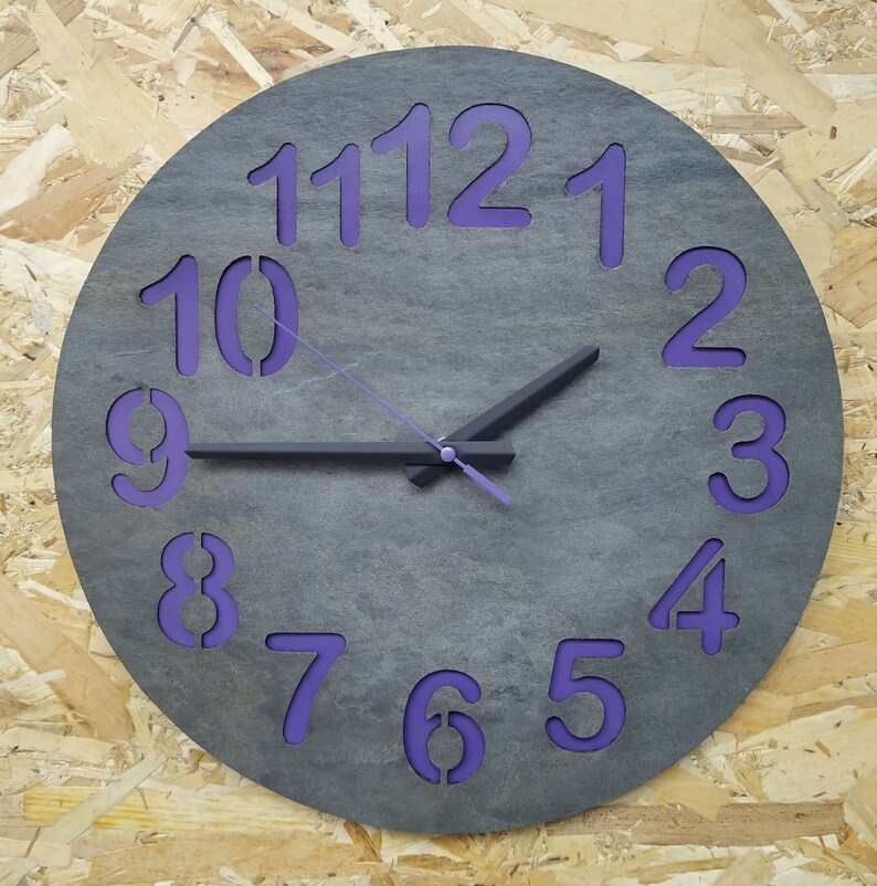 Wall Clock,Wall Decor,Clocks,Home Decor,Unique Wall Clock,Customized Clock,Gift Clock. 16 inch wall clock. lilac