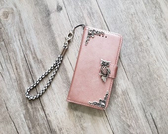 Owl phone leather wallet removable case for iPhone X XS XR 12 13 14 pro max 8 7 Plus Samsung S22 S21 S20 Ultra S10 Note 20 Plus MN0919