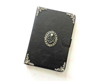 Octopus ipad leather case, handmade ipad cover for iPad 8 Mini 4 5 iPad Air 3 4 iPad Pro 9.7 inch 10.5 10.2 inch 11 inch 12.9 inch MN0240