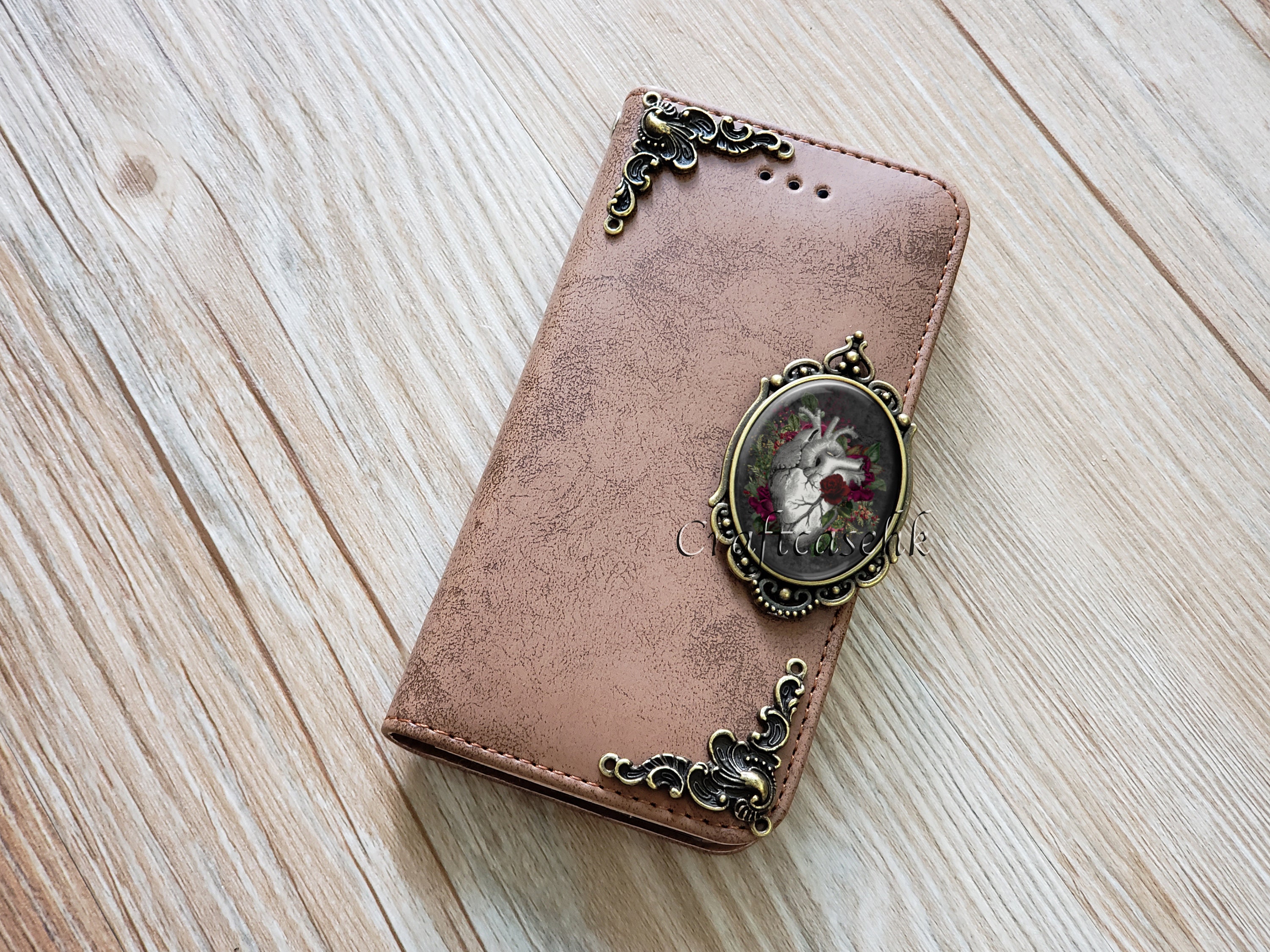 Victorian Gothic - Anatomical Heart Cameo - Vegan Leather Wallet