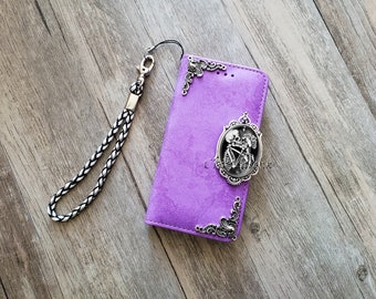 Gothic skull lover phone leather wallet removable case for iPhone X XS XR 11 12 Pro Max Samsung S21 Ultra S20 S10 Note 20 8 9 10 Plus MN2500