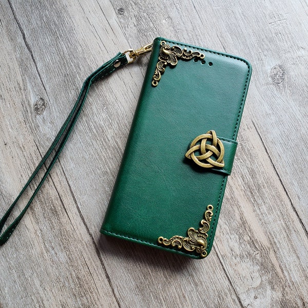Trinity Celtic Knot phone wallet removable case for iPhone X XS XR 11 12 Pro Max 8 7 6s Samsung S21 S20 S10 S9 S8 Note 20 8 9 10 Plus MN2596