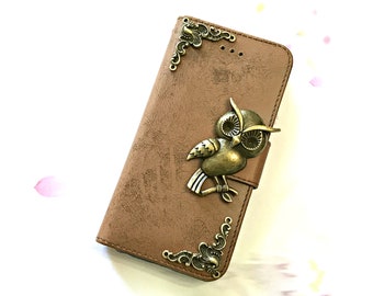 Owl phone wallet removable case for iPhone X XS XR 11 Pro Max 8 7 6 6s Plus Samsung Galaxy S10 S9 S8 Plus S7 Edge Note 8 9 10 Plus MN0645