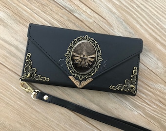 Zelda Breath Of The Wild Triforce phone leather wallet case for iPhone X XS XR 13 14 pro max Samsung S20 S10 S9 S8 Note 8 9 10 Plus MN2089
