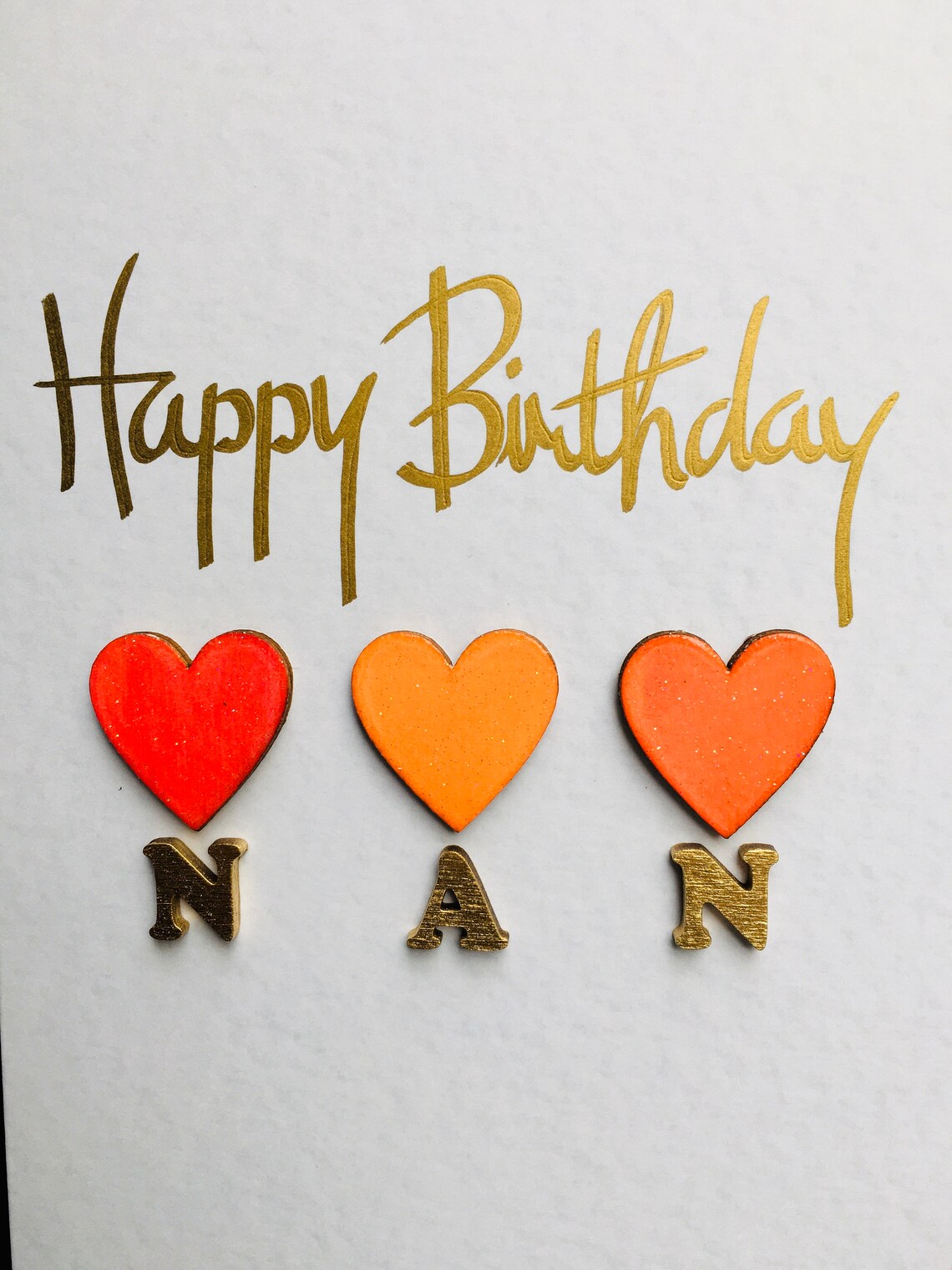 Happy Birthday Nan Card//nan Birthday/birthday Nan/large Etsy