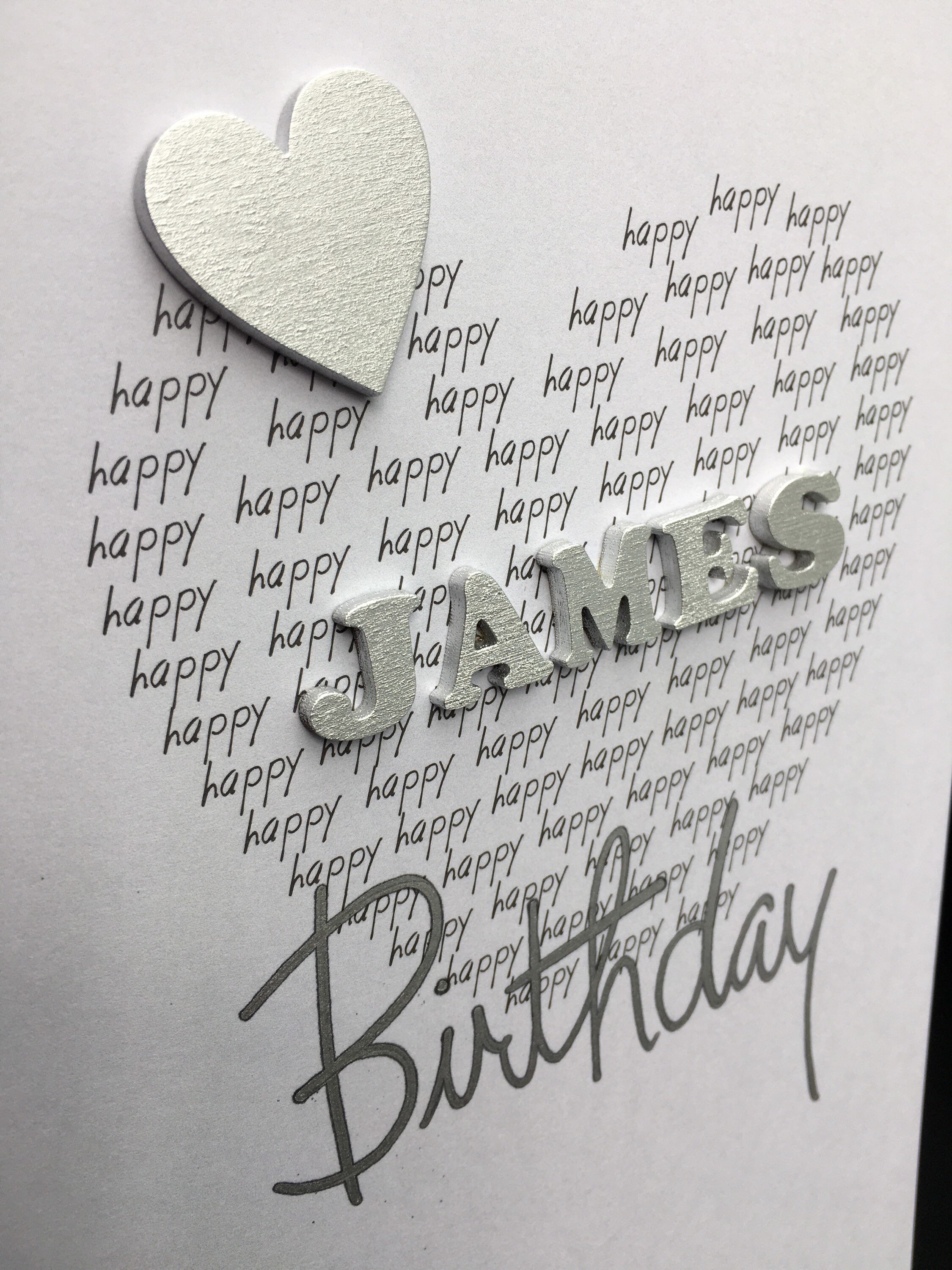 Personalised Name Birthday Card/any Name/large Etsy UK