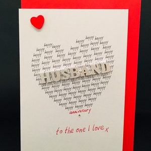 Feliz aniversario esposo a quien amo/feliz tarjeta de aniversario/tarjeta grande/aniversario/esposo/esposa/novia/novio/hombre/mujer/mano