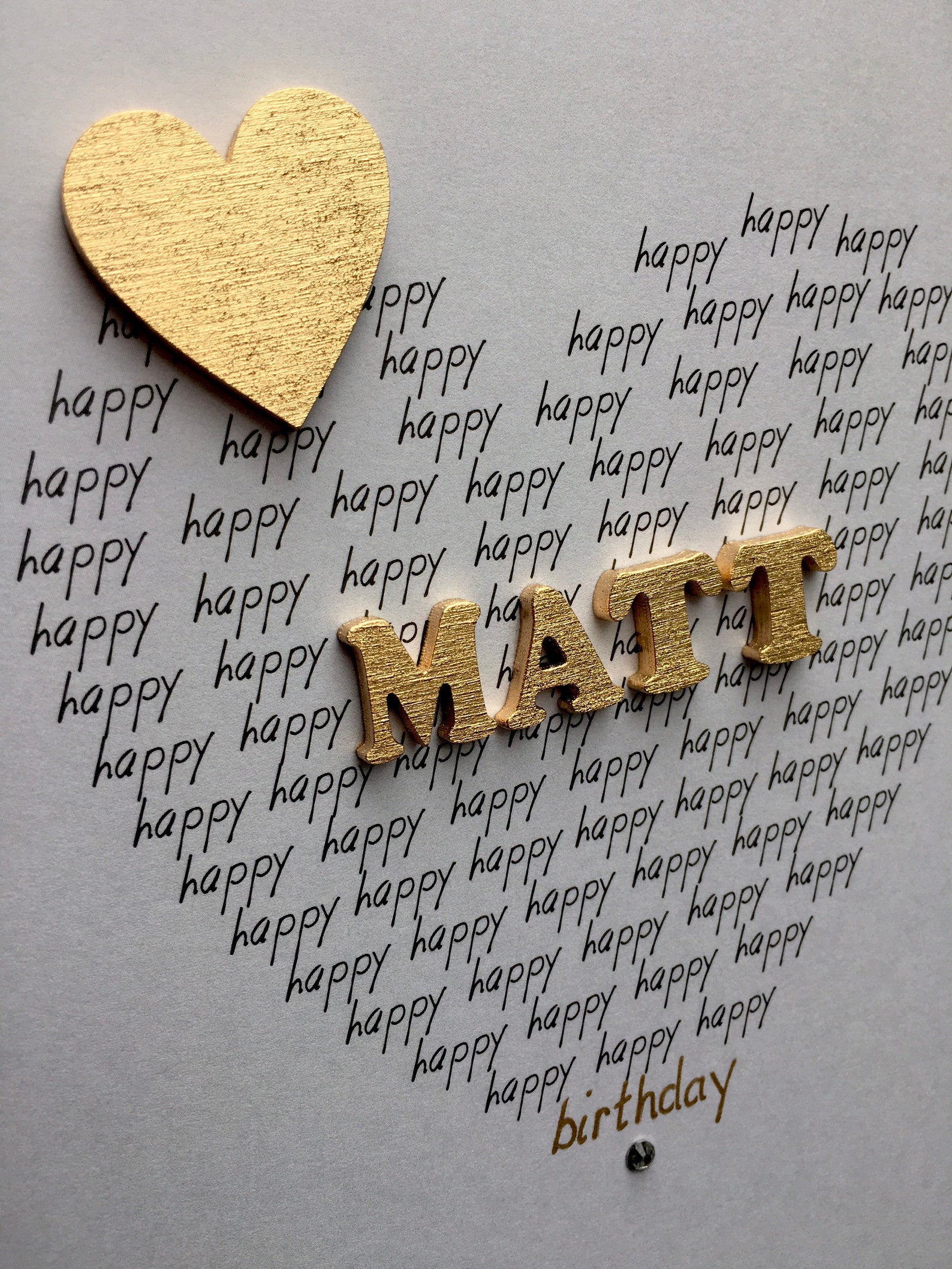 Personalised name birthday card/any name/large Etsy