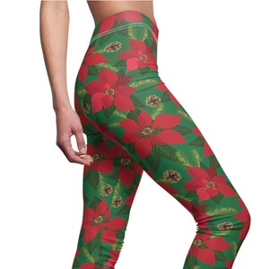 Poinsettia leggings 2025