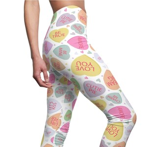 Vivian Valentine's Day Leggings Women's Teen Love Heart Stretch Pants /  Buttery Soft Fashion Tights /layering Look / Cute Gift for Her -  Canada