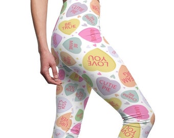 candy heart leggings