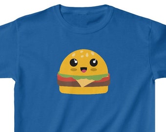 Cheeseburger Kids Tee, Burger T Shirt, Boys T Shirt, Girls Shirt, Personalized Tee, Gift For Kids