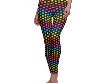 Polka Dot legging, gevlekte legging, dameslegging, tienerlegging, stretchbroek