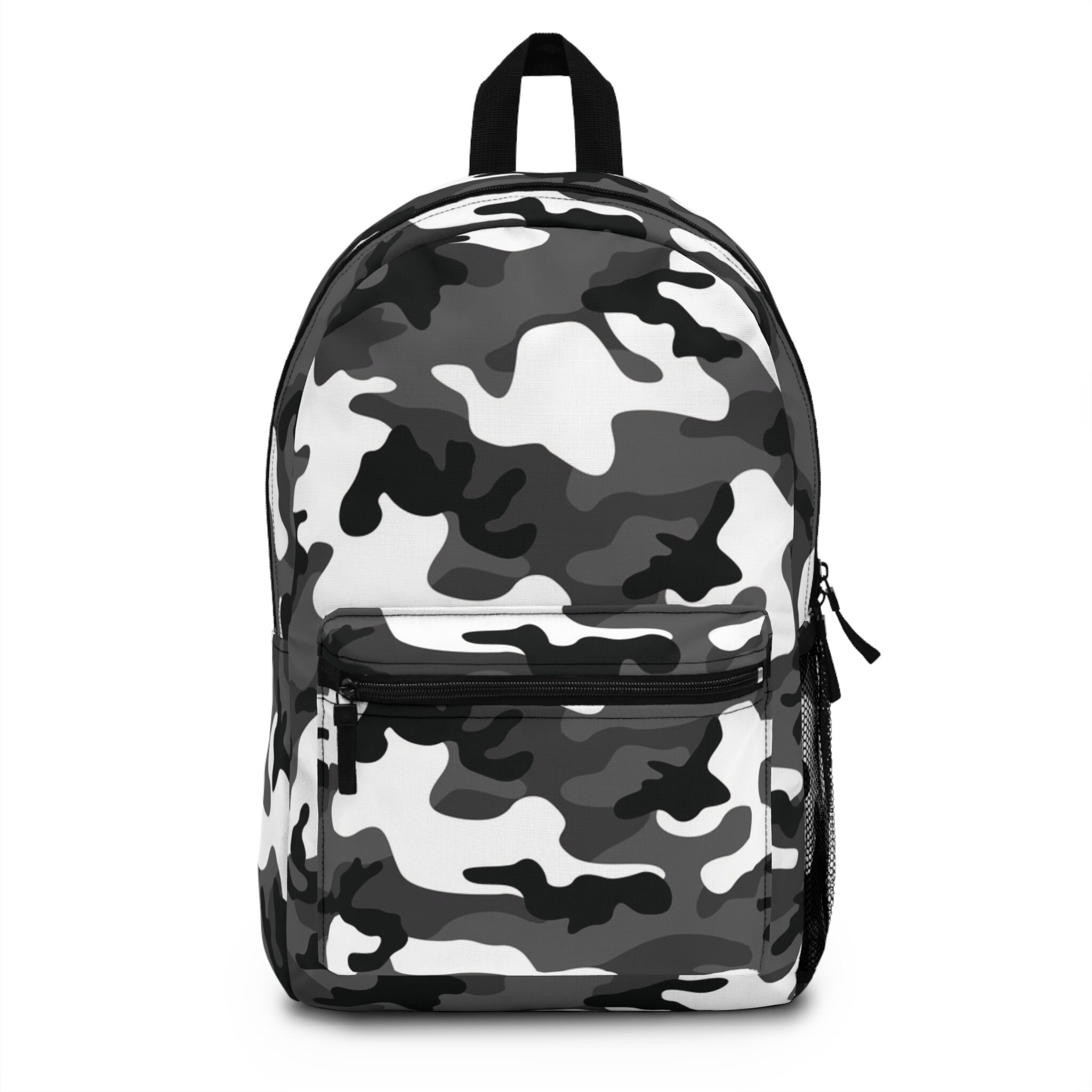 Black White Camo Backpack Camouflage Book Bag Boys Backpack Girls Book Bag Personalized Bag