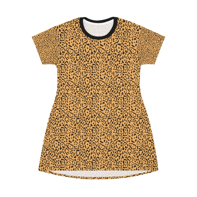 Leopard Dress Animal Print Dress Cheetah Print Dress Plus Size Dress Teen Dress T Shirt Dress Womens Dress