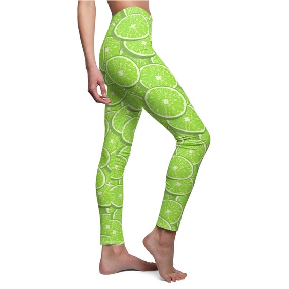 Lime Womens Leggings, Lime Yoga Pants, Fruit Leggings, Stretch Pants, Plus  Size Leggings, Teen Leggings - Etsy