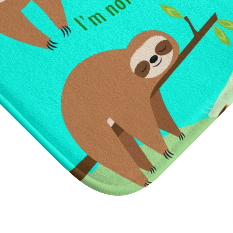 Sloth Bath Mat Sloth Bathroom Rug Sloth Bathroom Decor Etsy