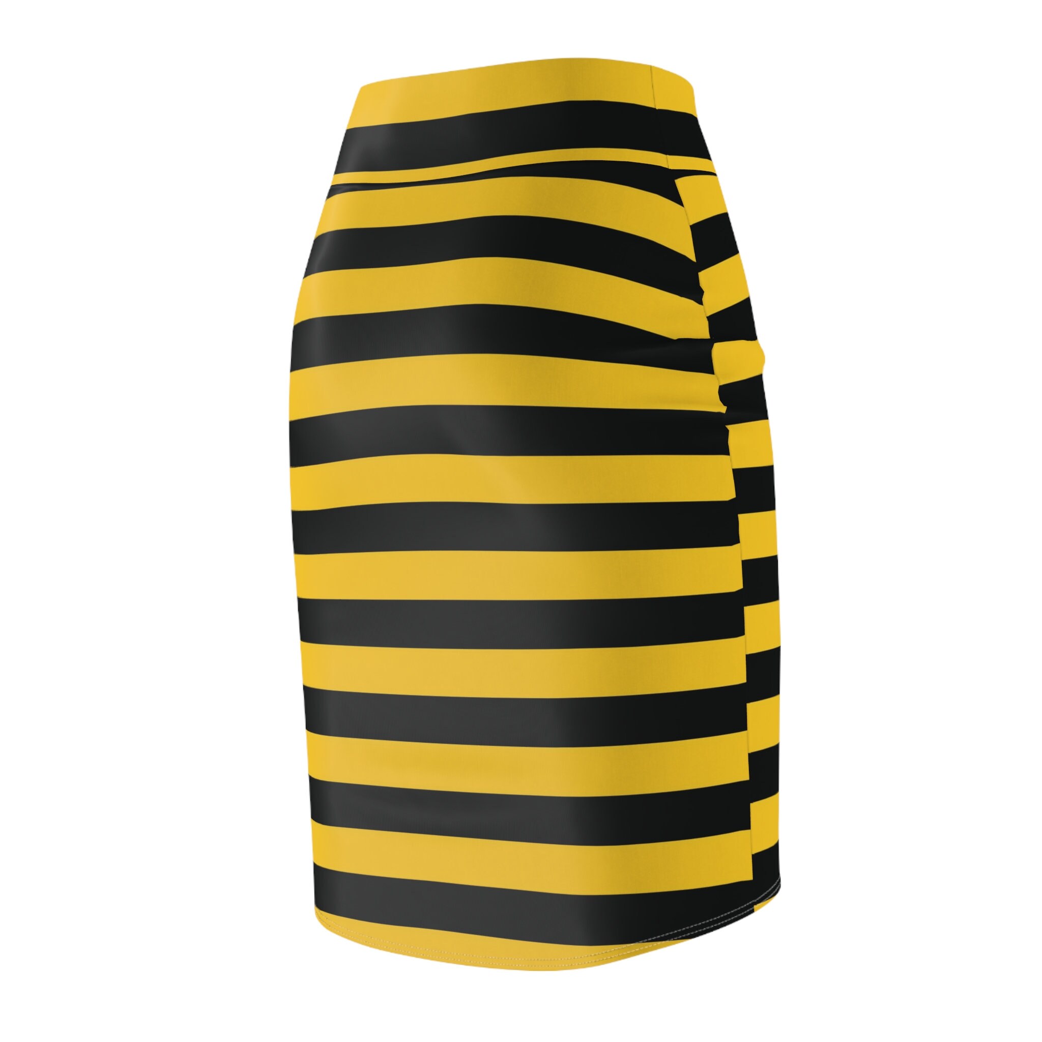 Black Yellow Stripe Womens Skirt Bee Costume Striped Pencil