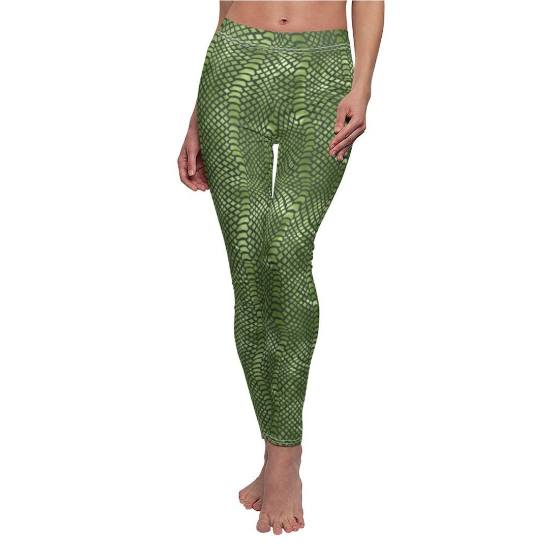 Green snake print clearance leggings