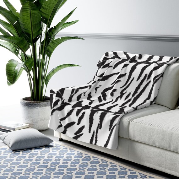 White Tiger Blanket Animal Print 