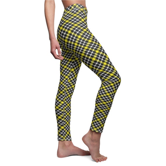 Plus size yellow plaid hotsell pants