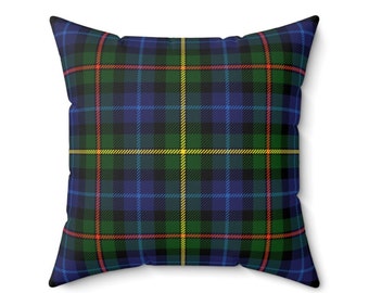Blue Green Plaid Pillow, Tartan Pillow, Smith Tartan, Sofa Pillow, Accent Pillow, Living Room Decor