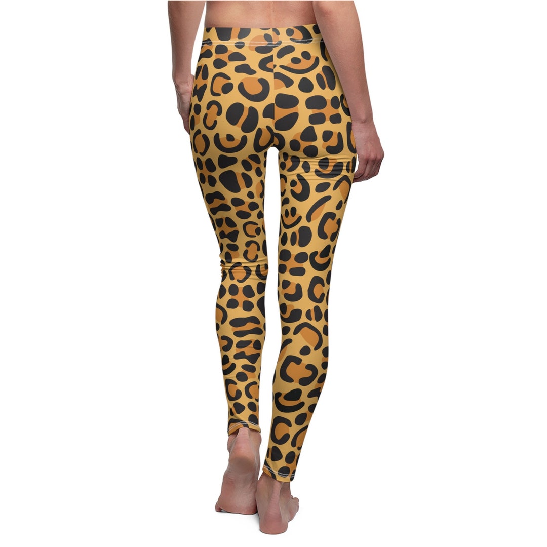 Leopard Print Womens Leggings, Animal Print Leggings, Leopard Stretch ...