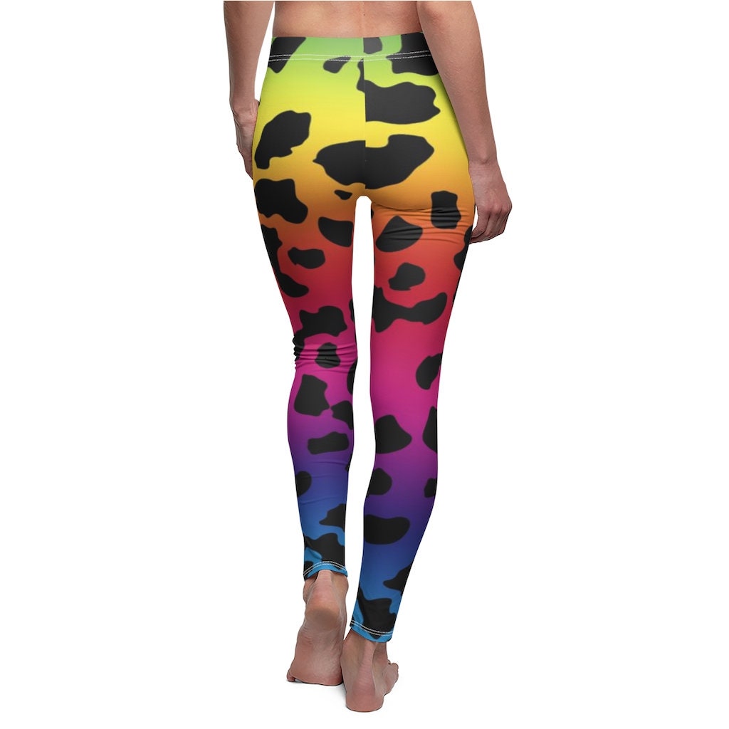 Rainbow Leggings Animal Print Pants 