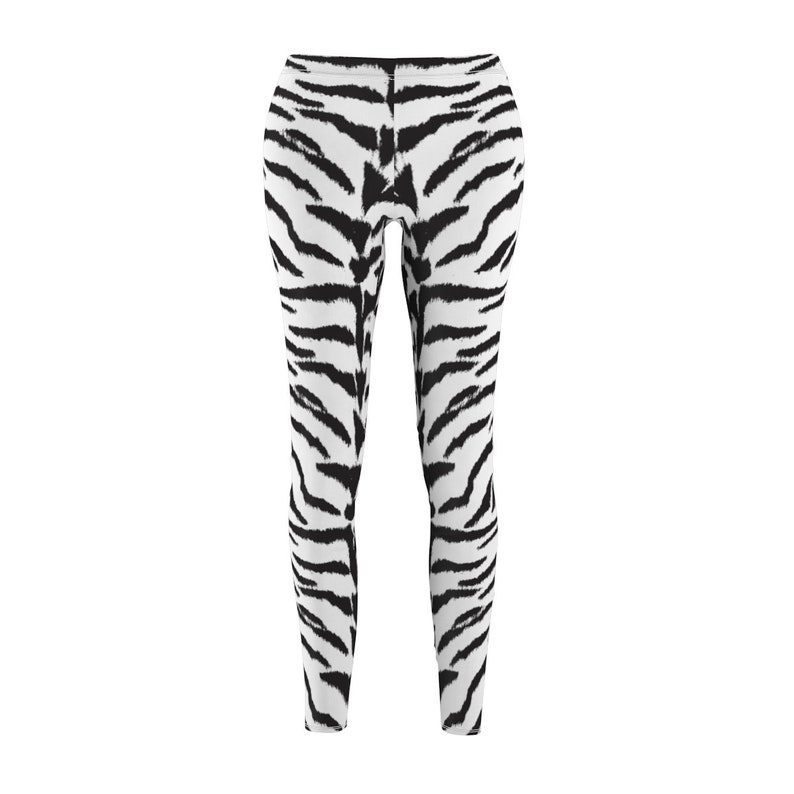 White Tiger Print Leggings Animal Leggings Tiger Yoga Pants | Etsy
