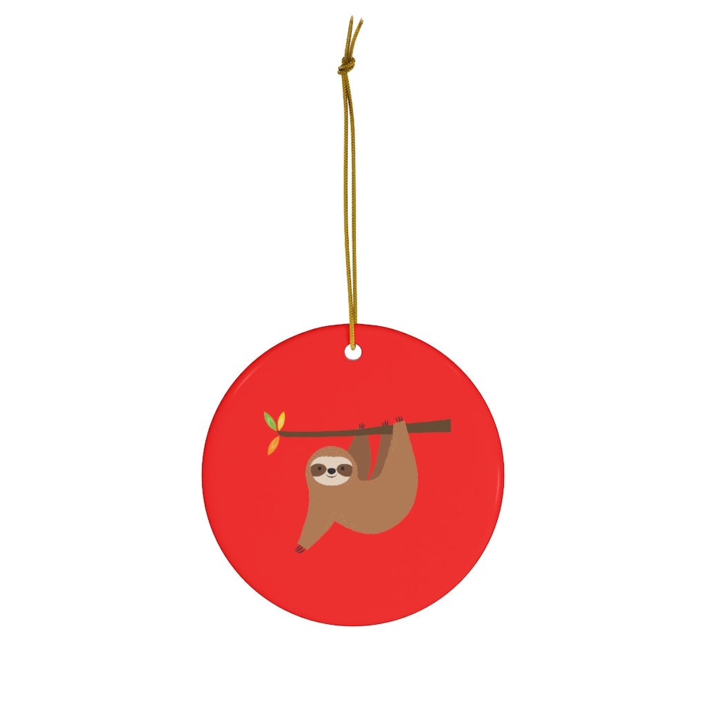 Sloth Christmas Ornament, Holiday