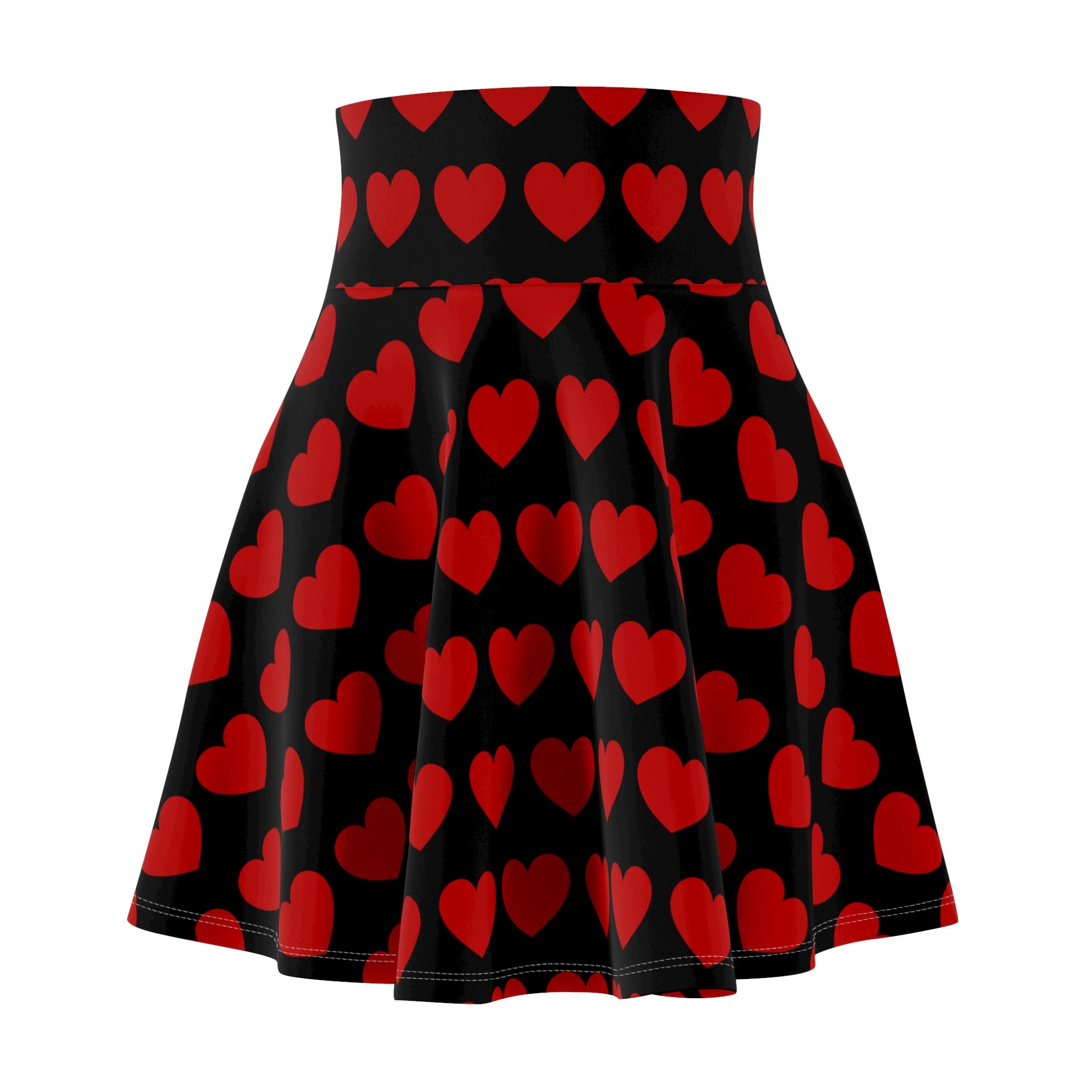 france vintage 60s black heart skirt.