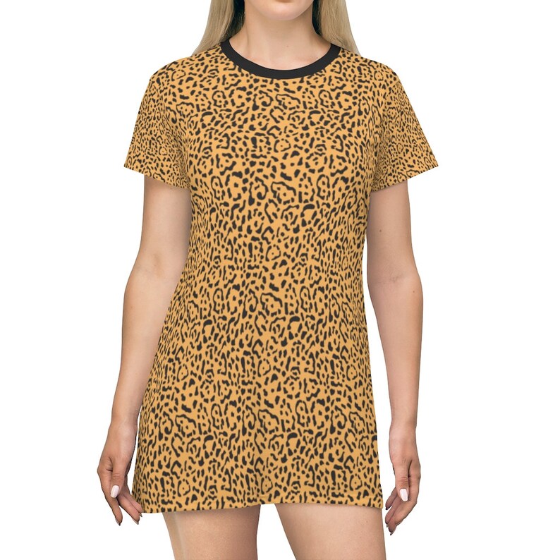 Leopard Dress Animal Print Dress Cheetah Print Dress Plus Size Dress Teen Dress T Shirt Dress Womens Dress