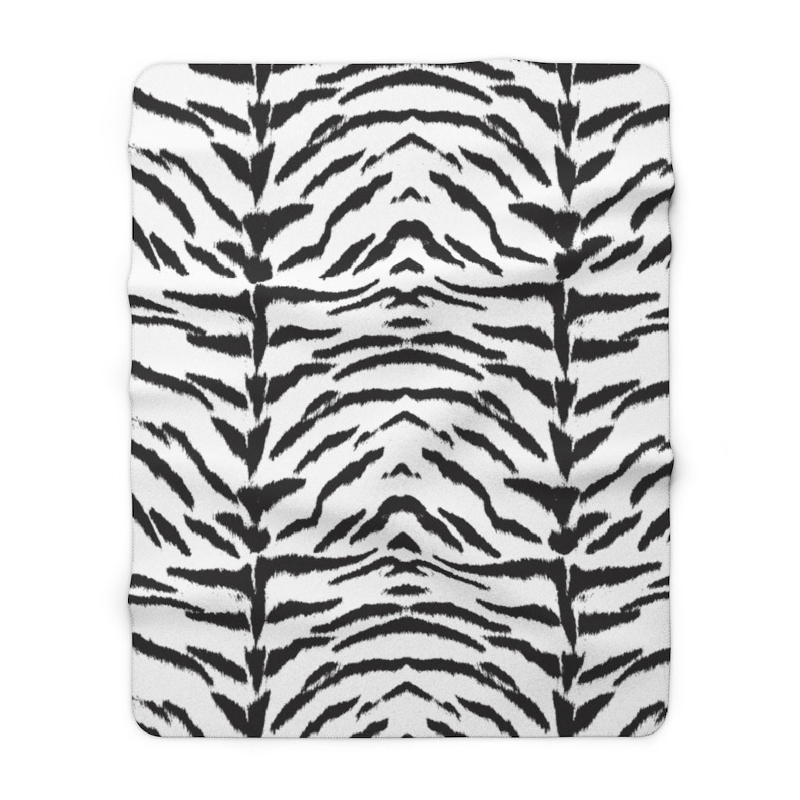 White Tiger Blanket Animal Print Blanket Tiger Print Throw Etsy