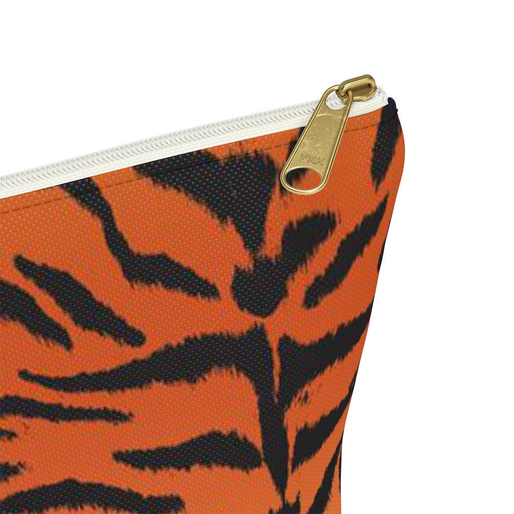 Tiger Pencil Case Tiger Stripe Makeup Bag Animal Print Bag Etsy