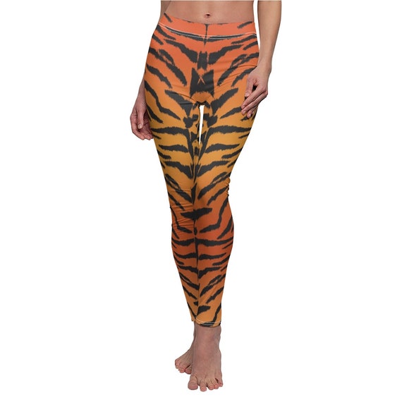 Tiger Stripe Leggings Tiger Stretch Pants Animal Print Etsy