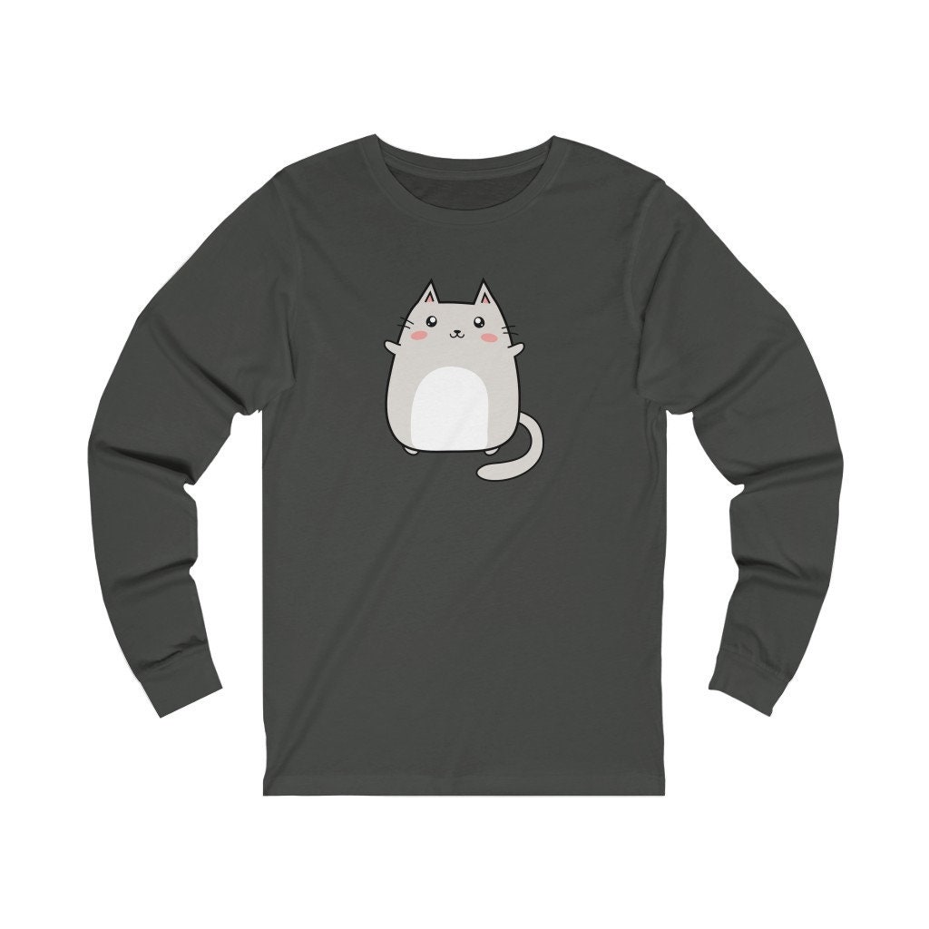 Cat Long Sleeve Shirt Cat T Shirt Womens Shirt Unisex Etsy