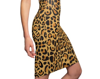 Leopard Print Womens Pencil Skirt Animal Print Stretch Skirt