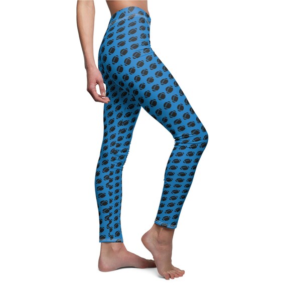 Blauwe Zwarte Voetbal Leggings Carolina Panthers Leggings - Etsy België