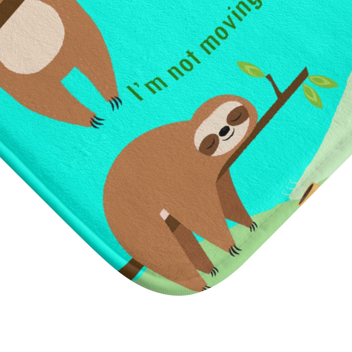 Sloth Bath Mat Sloth Bathroom Rug Sloth Bathroom Decor Etsy