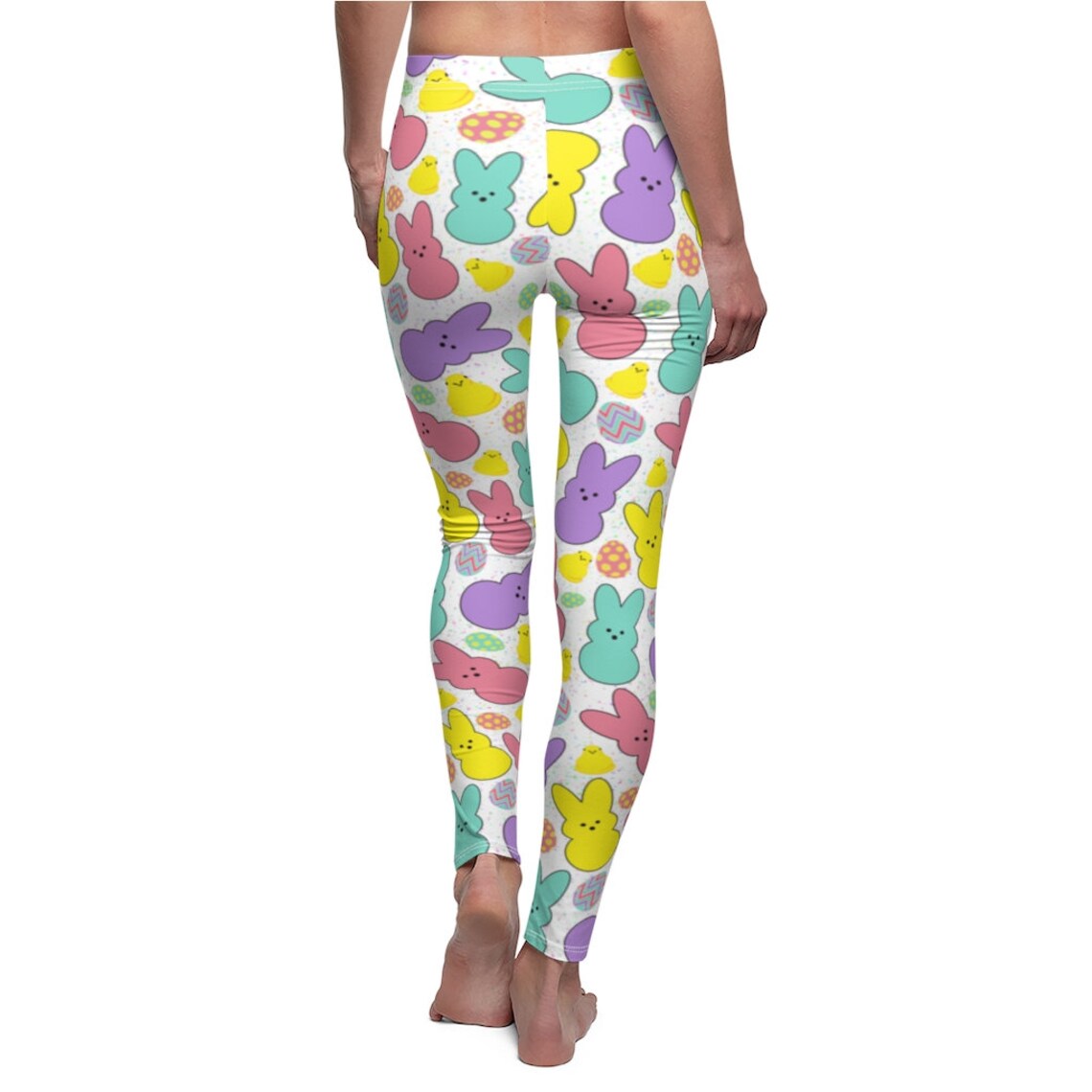 Easter Leggings Bunny Leggings Easter Stretch Pants Teen Etsy
