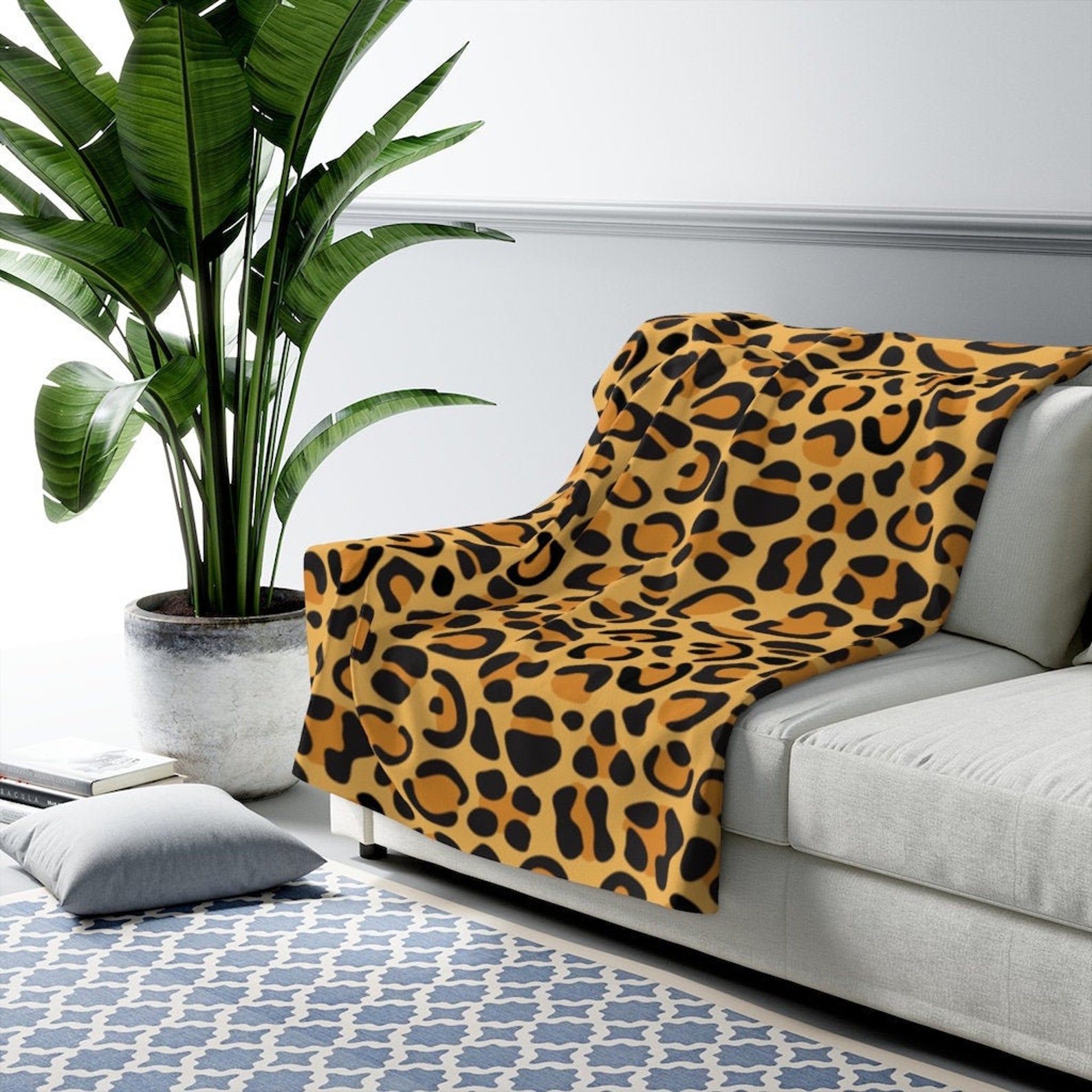 Leopard Print Blanket Animal Print Blanket Safari Couch Etsy