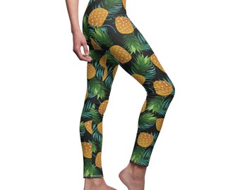 Pineapple Womens Leggings Fruit Yoga Pants Tropical Leggings
