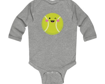 Tennis Long Sleeve Bodysuit, Tennis Baby Gift, Sports Baby Romper, Baby Clothes, Gift for Infant