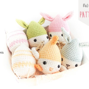 Easter Amigurumi Crochet Pattern: Bunny, Chick, Eggs (PDF Pattern)