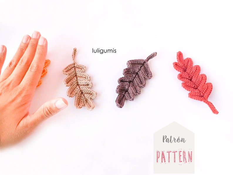 Fall leaves crochet pattern autumn leaves crochet pattern applique fall leaves crochet pattern fall crochet pattern leaf crochet pattern image 3