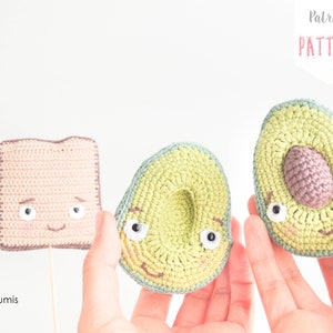 Avocado crochet pattern toast amigurumi pattern avocado crochet pattern avocado amigurumi pattern food crochet pattern bread amigurumi