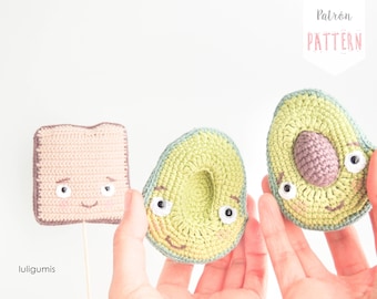 Avocado crochet pattern toast amigurumi pattern avocado crochet pattern avocado amigurumi pattern food crochet pattern bread amigurumi