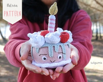 Amigurumi birthday cake crochet pattern amigurumi food crochet pattern pastry pattern amigurumi baker crochet pattern