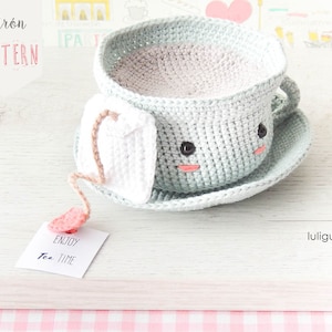 Crochet tea cup amigurumi pattern tea cup crochet pattern coffee cup crochet pattern coffee amigurumi pattern food crochet pattern